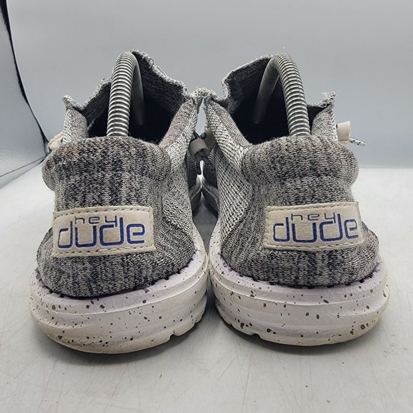 Hey Dude Wally Stretch Mens 8 Gray Slip on Loafer Shoes Casual Comfort - Picture 6 of 13